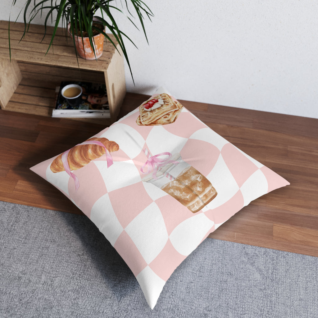 Breakfast Pastries Tufted Floor Pillow