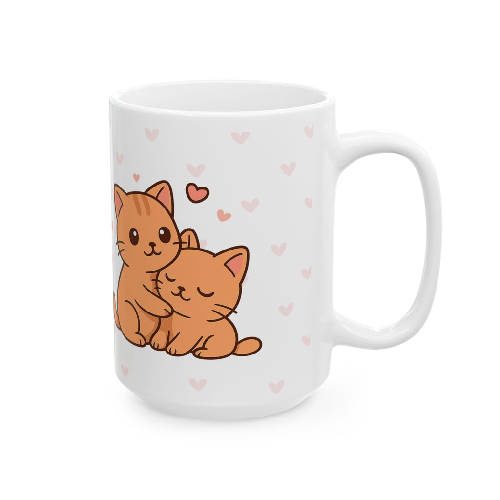 Cute Cat “Love You Always” Mug — Minimalist Gift for Mom or Loved One