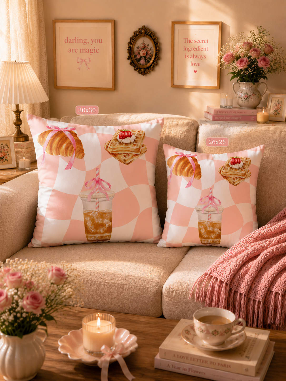 Breakfast Pastries Tufted Floor Pillow