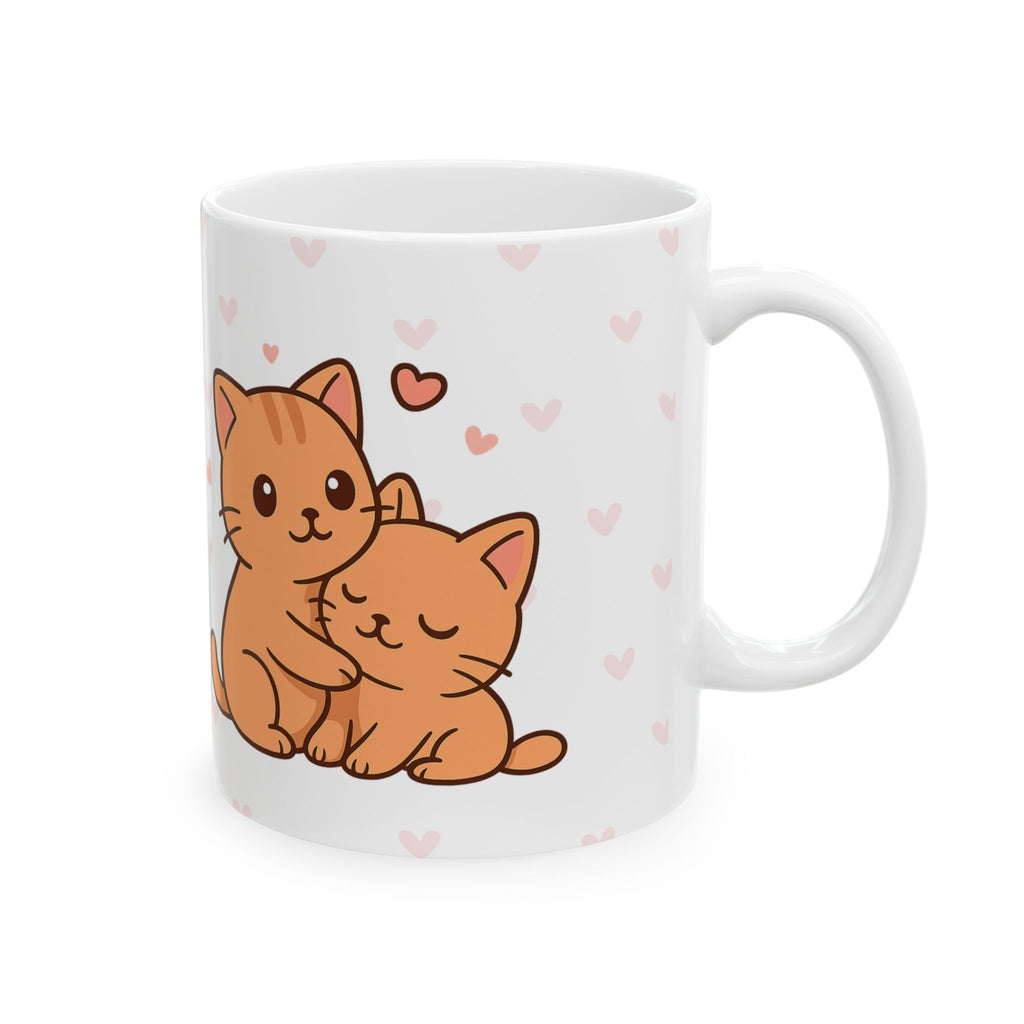 Cute Cat “Love You Always” Mug — Minimalist Gift for Mom or Loved One