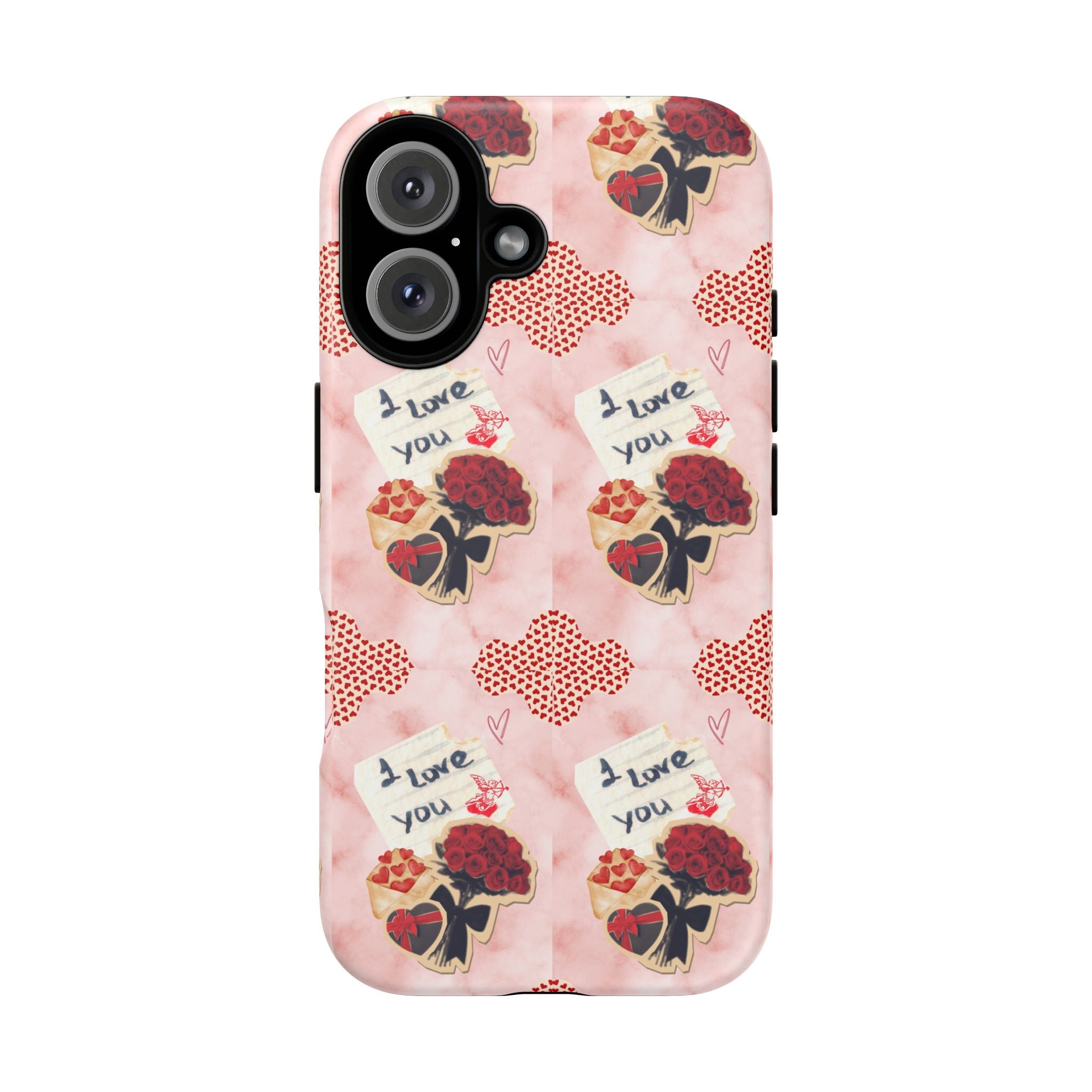 Cute Phone Case — Pink Floral 'I Love You' Valentine Phone Case