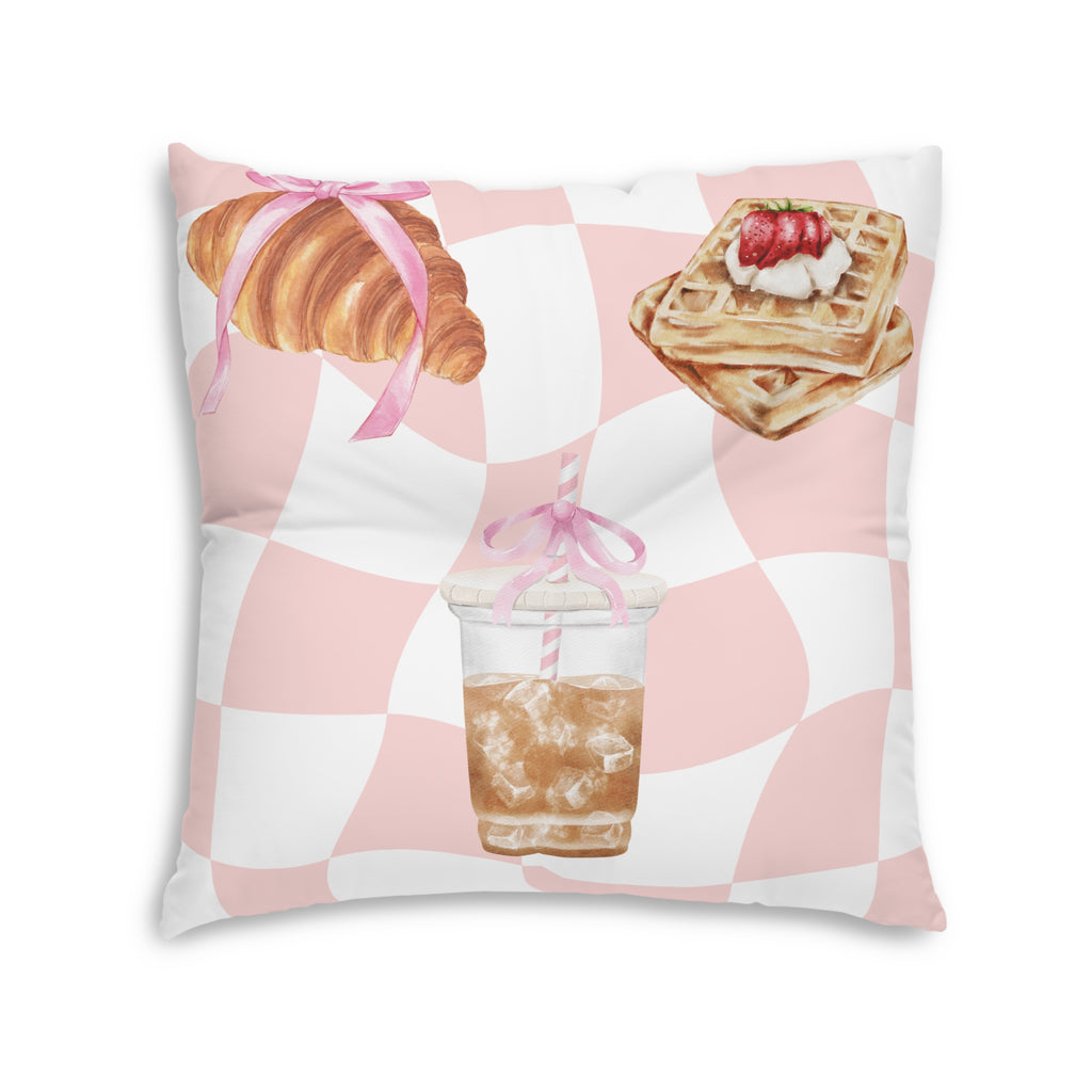 Breakfast Pastries Tufted Floor Pillow