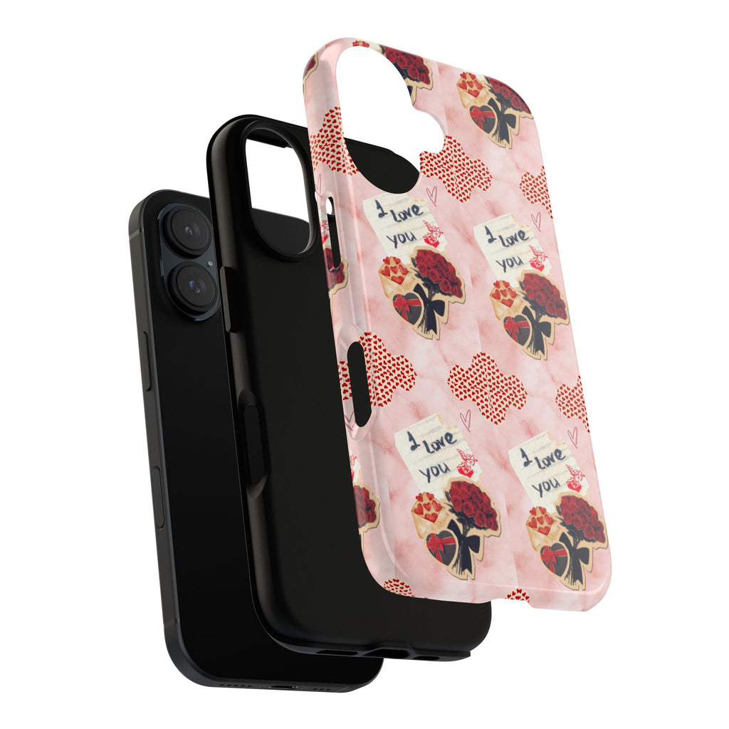Cute Phone Case — Pink Floral 'I Love You' Valentine Phone Case